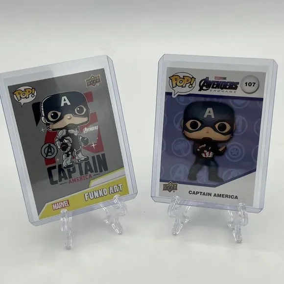 Funko | Toys | Funko Marvel Upper Deck Cards Lot Of 2 Captain America S Af6  7 Common Nmm | Poshmark